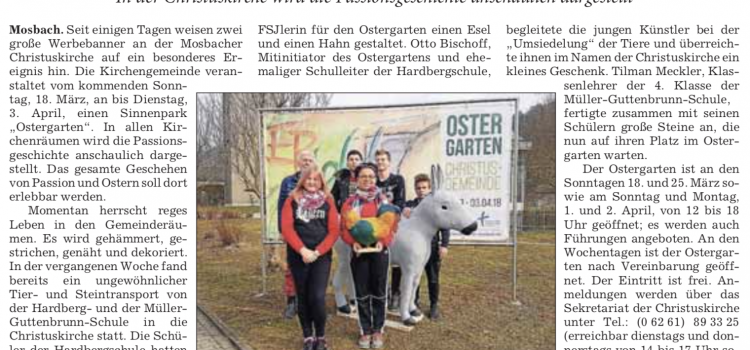 Esel und Hahn für den Ostergarten Esel und Hahn für den Ostergarten